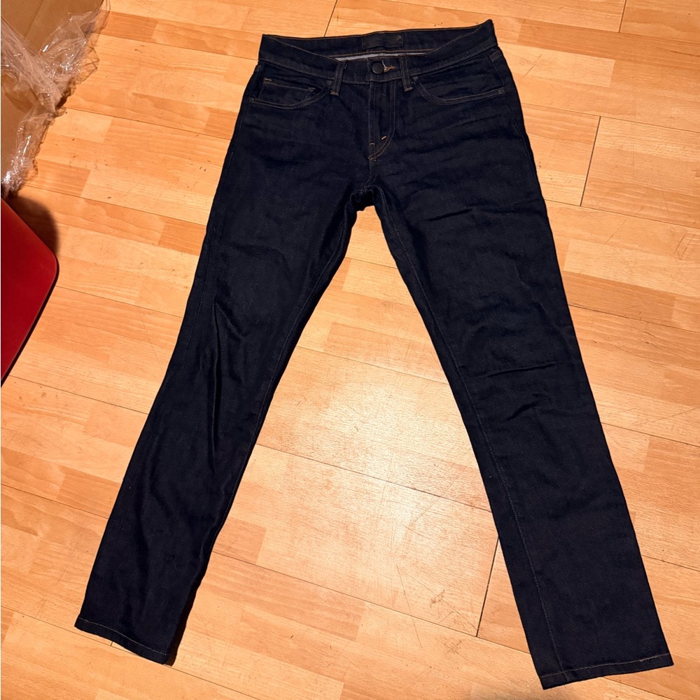 NWOT J. Brand Mick Raw STR Skinny Dark wash Jeans sz 30 modern moto biker riding